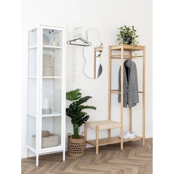 Valge metallist vitriinkapp 40x180 cm Brisbane - House Nordic-image-4