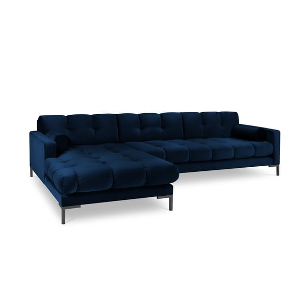 Tumesinine sametne nurgadiivan , vasakpoolne nurk Bali - Cosmopolitan Design-image-2