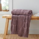 Lilla kootud tekk 130x170 cm Chunky Marl Knit - Catherine Lansfield