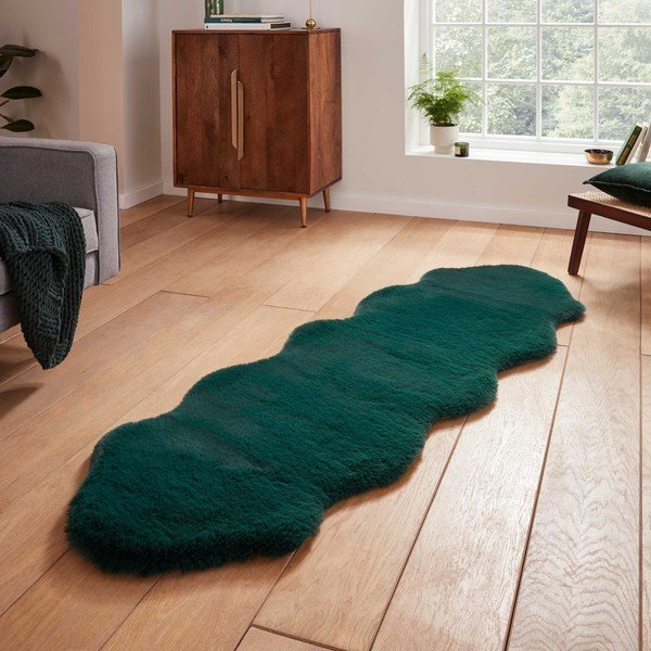 Petrooleumi värvi sünteetiline koridorivaip 60x180 cm Super Teddy - Think Rugs-image-1