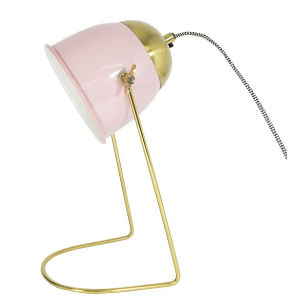 Růžová stolní lampa HF Living Feathery, 16 x 36 cm