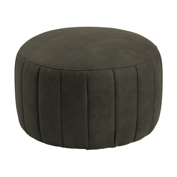 Oliivroheline kunstnahast pouf , ⌀ 60 cm Doria - Actona