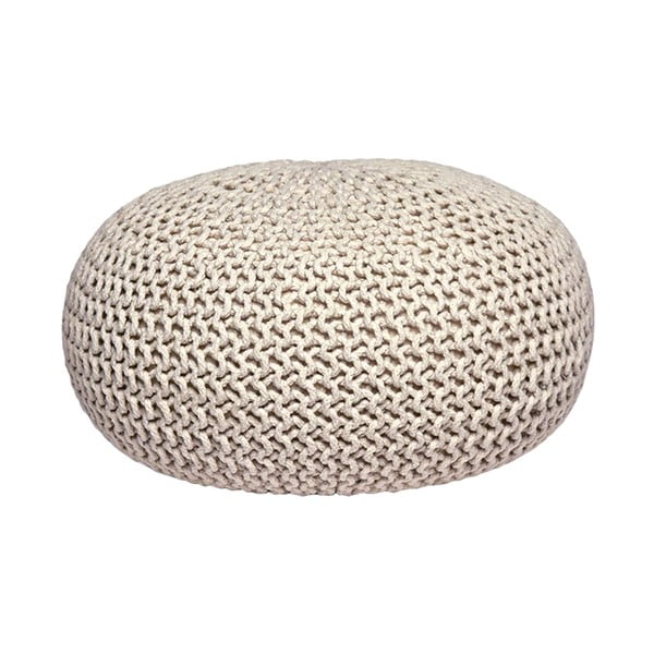 Kreemjas kootud pouf Kootud XL - LABEL51