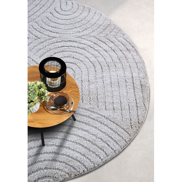 Helehall ümmargune vaip ø 160 cm Panglao New York Light Grey - Elle Decoration-image-2