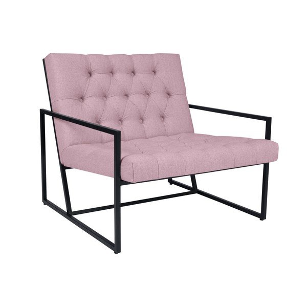 Světle růžové křeslo Mazzini Sofas Aster