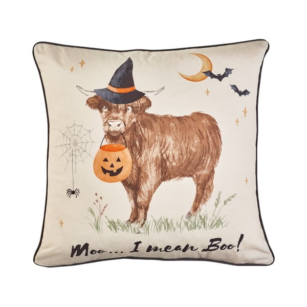Dekoratiivpadi halloweeni motiiviga 45x45 cm Halloween Highland Cow - Catherine Lansfield