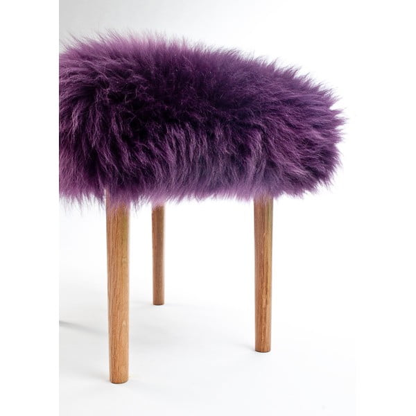 Stolička z ovčí kůže Ceri Aubergine-image-2