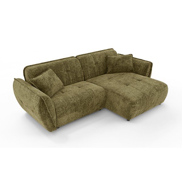 Roheline šenillist nurgadiivan (parem nurk) Nelia - Ropez-image-2