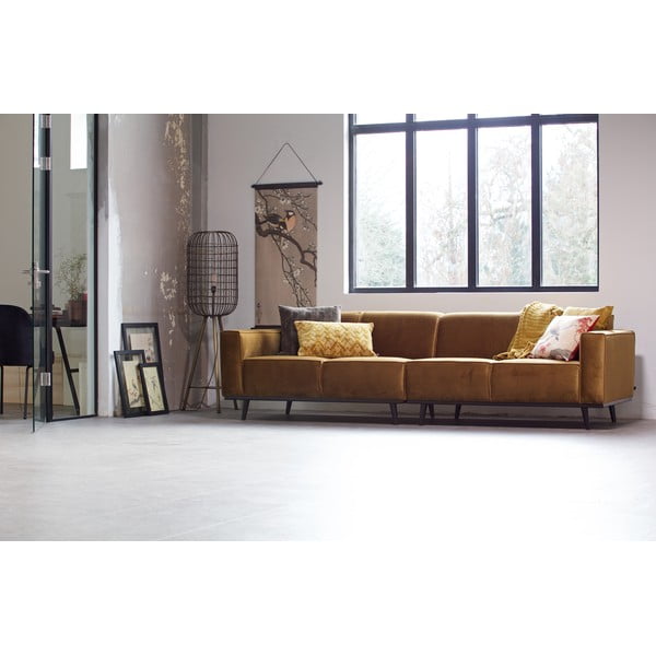 Mesi kollane sametne diivan , 280 cm Statement - WOOOD-image-4