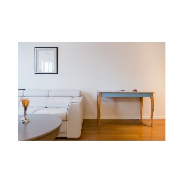 Hele türkiissinine kirjutuslaud Lillo, pikkus 105 cm - Ragaba-image-3