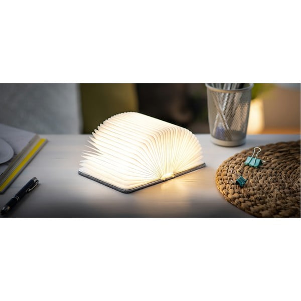 Hall LED laualamp tekstiilist varjuga (kõrgus 2,5 cm) Booklight – Gingko-image-3