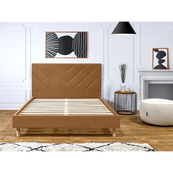 Oranž polsterdatud kaheinimesevoodi 160x200 cm Romane - Bobochic Paris-image-4