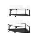 Mustad isekandvad terasest vannitoa nurgariiulid 2 tk Cubiko - Umbra