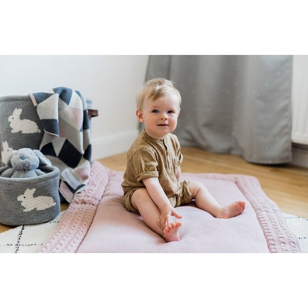 Roosa puuvillane mängumatt, 70 x 90 cm - Kindsgut-image-1