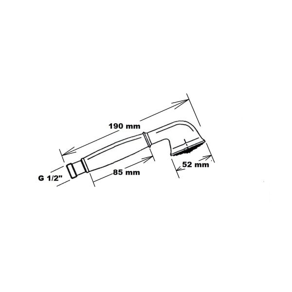 Läikiv hõbedane messingist dušiotsik ø 5 cm Antea - Sapho-image-2