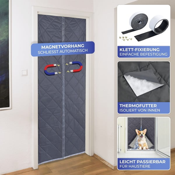 Ukse termokardin hall-hõbedane 80x200 cm - Maximex-image-3