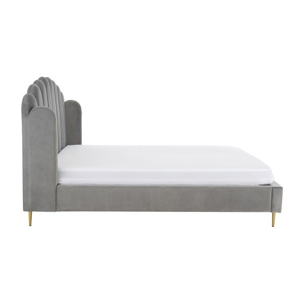 Hall polsterdatud kaheinimese voodi ilma võreta 160x200 cm Glamour – Westwing Collection-image-3