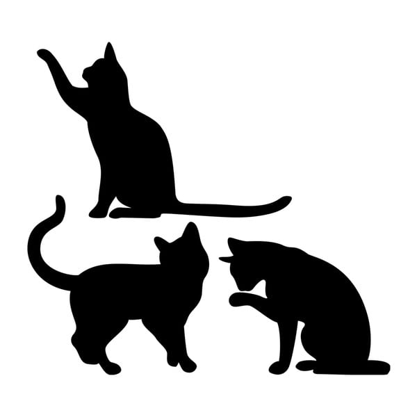 Sada 3 samolepek Ambiance Three Funny Cats-image-2