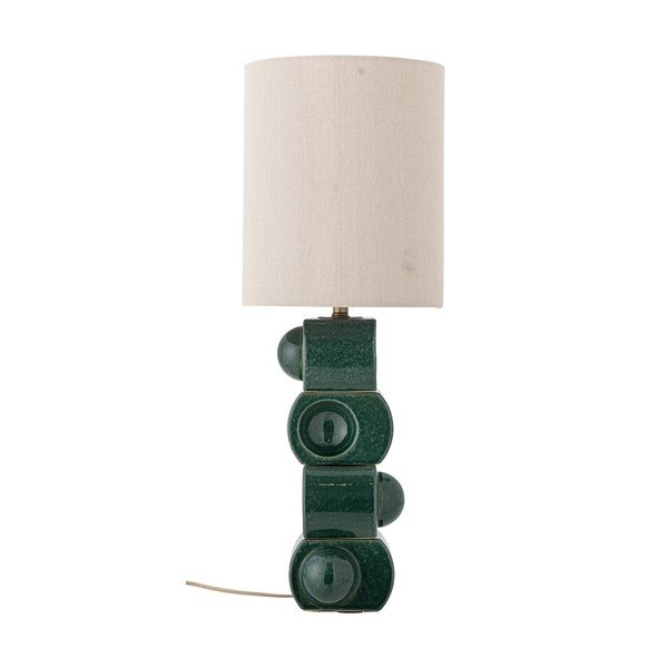 Roheline/kreemikas keraamiline laualamp tekstiilist varjuga (kõrgus 68 cm) Brady - Bloomingville-image-4