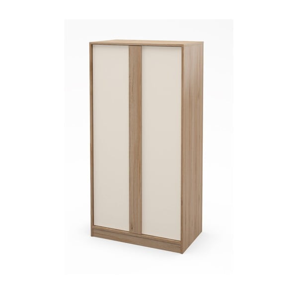 Kreem tammespoonist garderoobikapp 90x180x53 cm Dennis - Marckeric-image-3