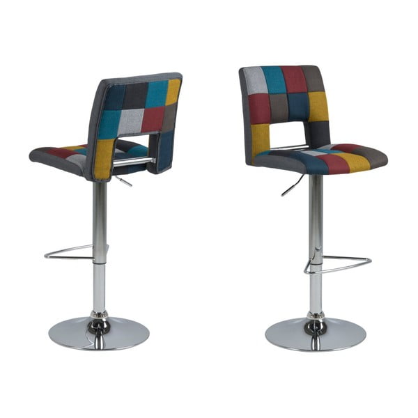 Komplekt 2 baaritoolist Barstool Patchwork Wilma - Actona-image-3