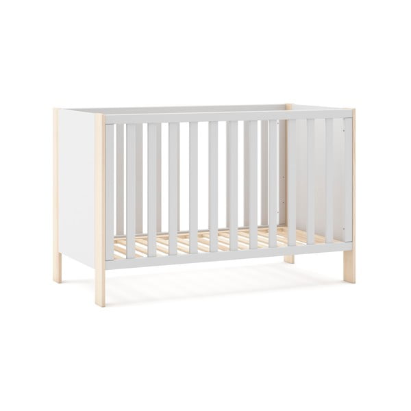 Valge/loomulik võrevoodi 60x120 cm Esteban - Marckeric-image-3