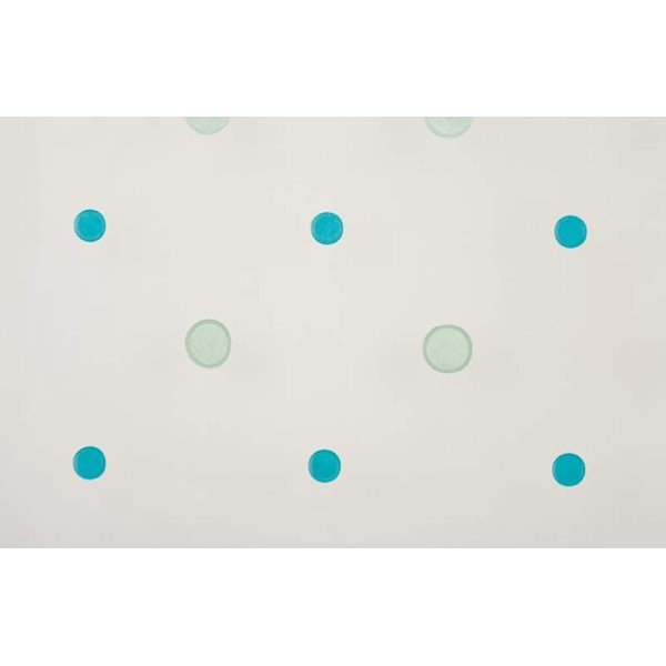 Záclona Venus, bílá s tyrkysovými puntíky-image-1