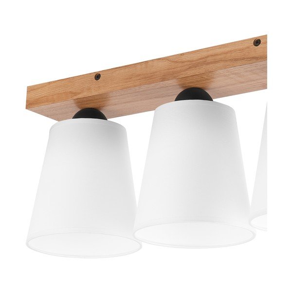Valge laevalgusti tekstiilist varjuga ø 15 cm Lula - LAMKUR-image-4