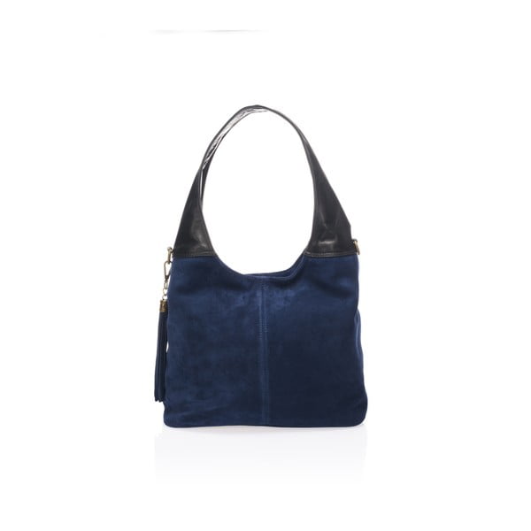 Tmavě modrá kožená kabelka Lisa Minardi Harena