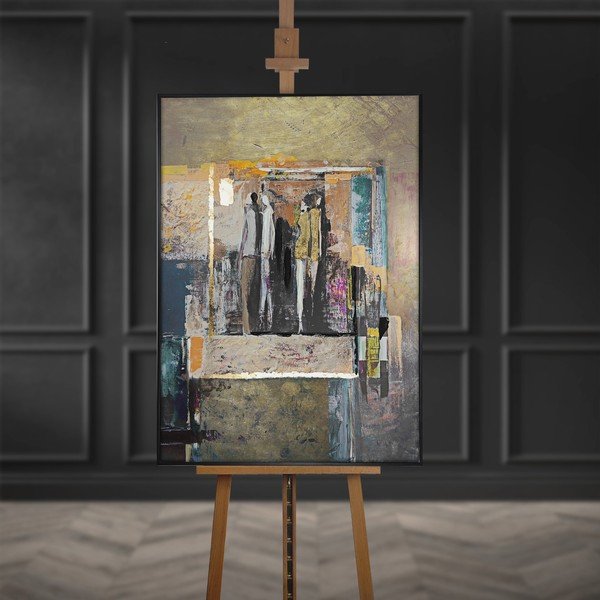 Käsitsi maalitud elementidega maal 70x100 cm Loneliness - Styler-image-2