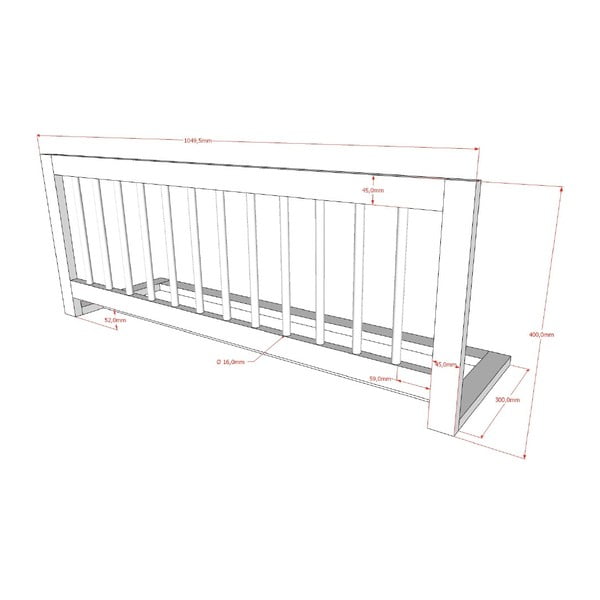 Loodusliku värvi voodipiirde - Vipack-image-2