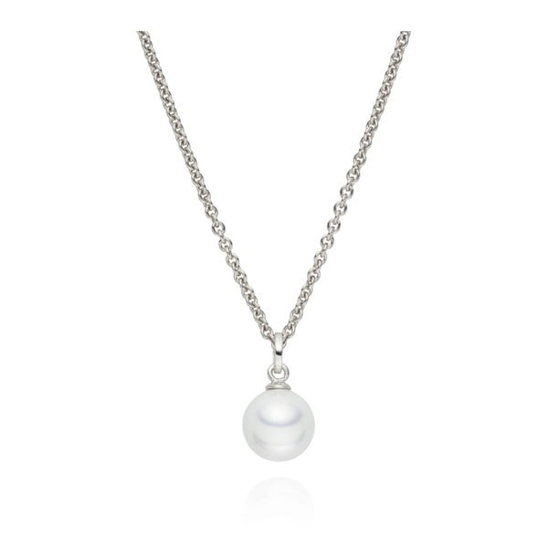 Bílý náhrdelník s perlovým přívěskem Pearls Of London Nova Pearls Kirké