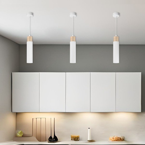 Rippvalgusti valge metallist varjuga Claro - Candellux Lighting-image-1