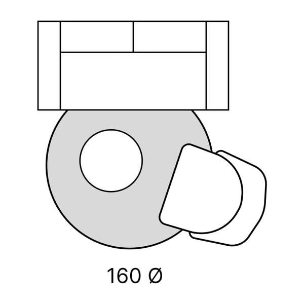 Khakivärvi käsitsi kootud villane ümmargune vaip ø 160 cm Mesmerise Sage - Flair Rugs-image-4