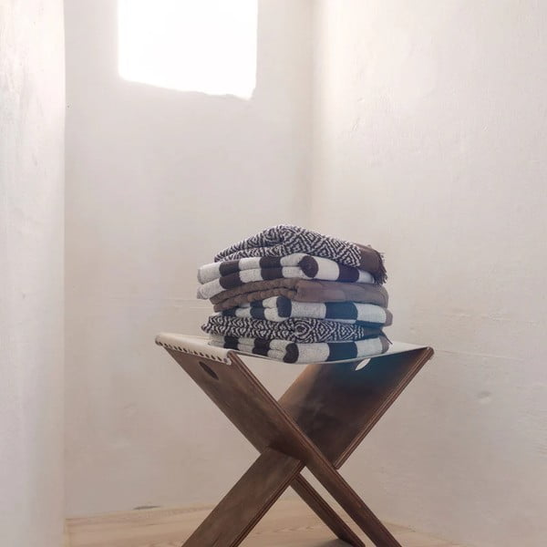 Pruun orgaanilisest puuvillast froteerätik 50x90 cm Retro - Mette Ditmer Denmark-image-4