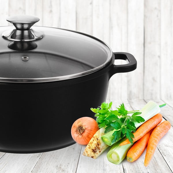 Alumiiniumist poti klaasist kaanega , ø 28 cm Grande - Orion-image-1