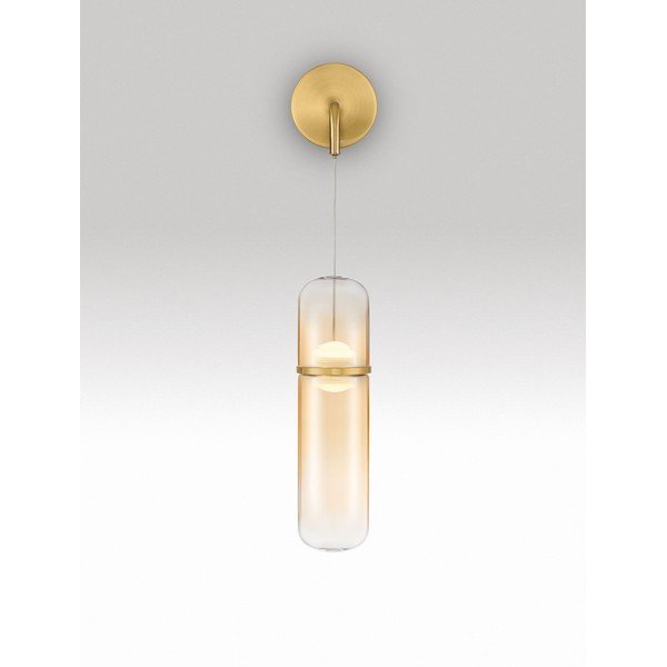 Kuldse värvi klaasist hämardatav LED-seinavalgusti Norma - Nova Luce-image-4
