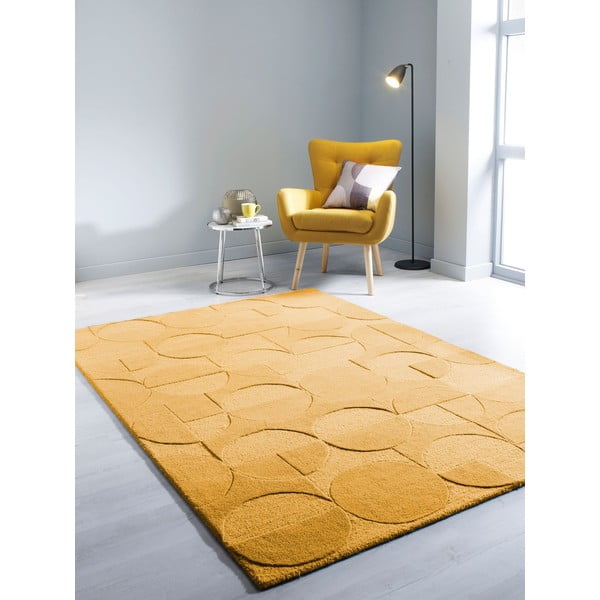 Kollane villane vaip 200x290 cm Gigi - Flair Rugs-image-1