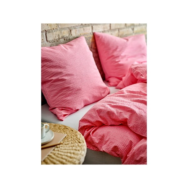Roosa puuvillane voodipesu üheinimesevoodile 140x200 cm Cheerful - Södahl-image-1