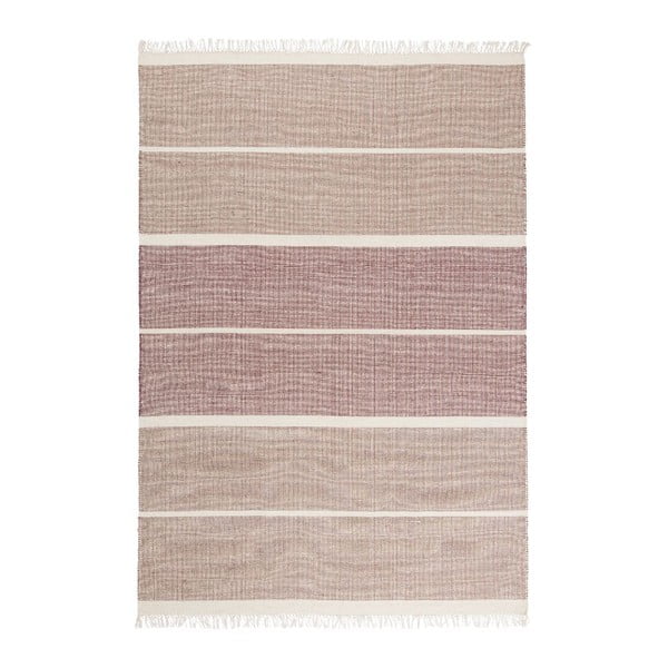 Růžový ručně tkaný vlněný koberec Linie Design Reita, 160 x 230 cm