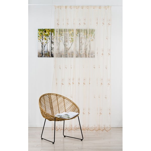 Beež kardin 140x245 cm Edith - Mendola Fabrics-image-1