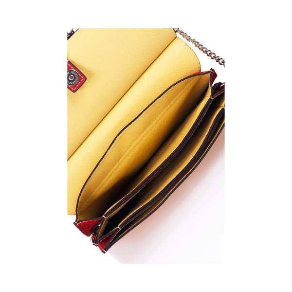 Červená kožená kabelka Markese Staia-image-3