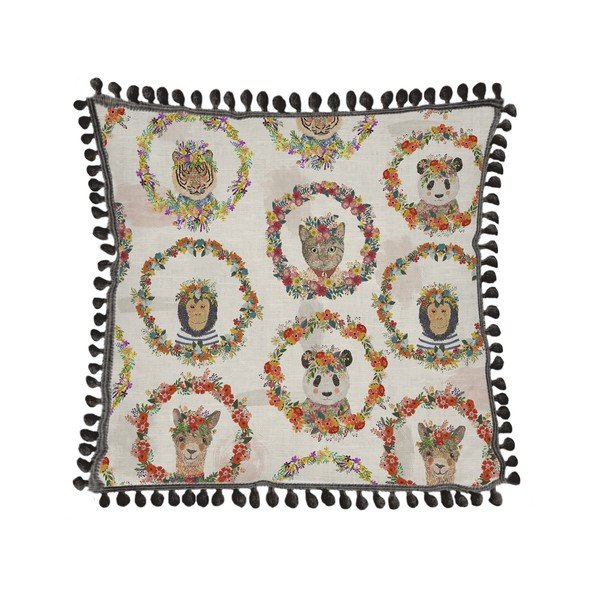 Leinast padi , 45 x 45 cm Floral Monkey - Really Nice Things-image-2