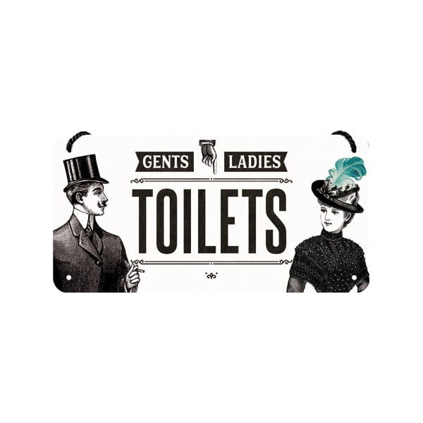 Seina dekoratiivne märk Gents and Ladies Toilets - Postershop