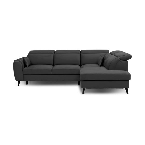 Tumehall sametist lahtikäiv/sahtliga nurgadiivan (parem nurk/L-kujuline) Noble – ELTAP