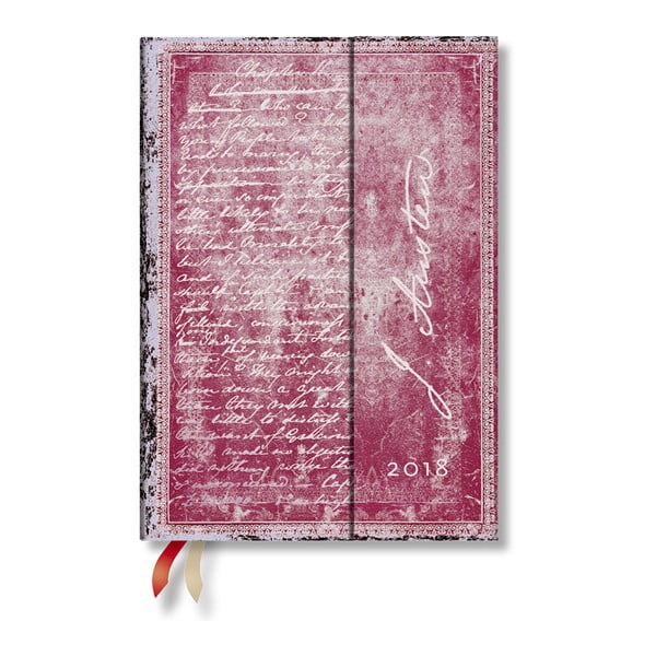 Diář na 2018 s horizontálním rozložením Paperblanks Jane Austen Midi
