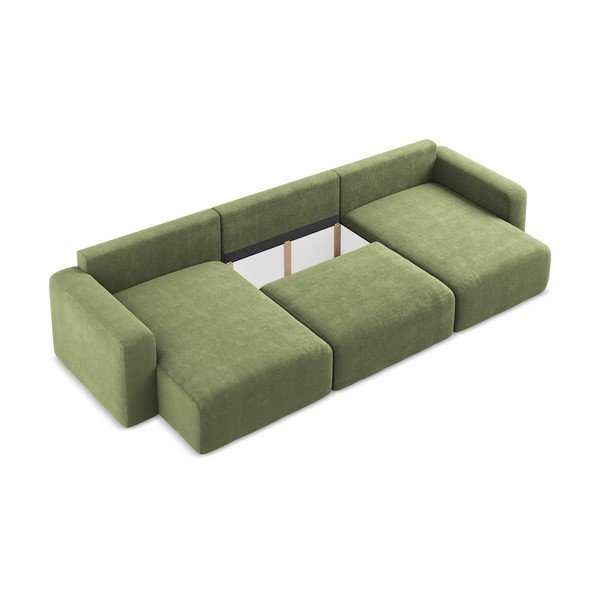 Roheline šenilldiivanvoodi/panipaigaga nurgadiivan ("U" kujuline) Kona - Makamii-image-4