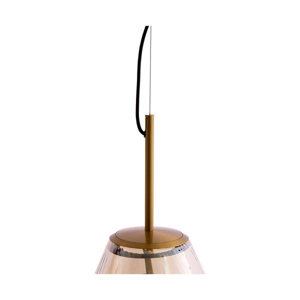 Merevaigukollane ripplamp klaasist varjuga Leona - Light & Living-image-3