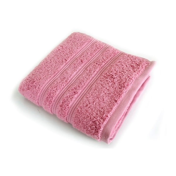 Růžový ručník z česané bavlny Irya Home Classic, 50 x 90 cm