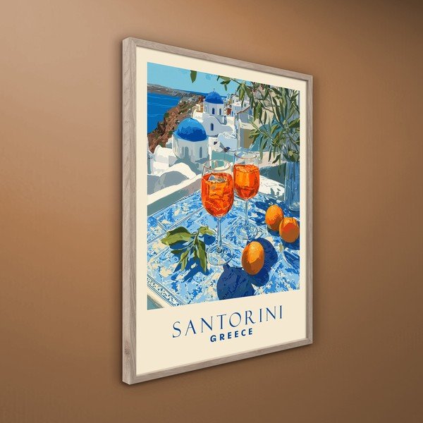 Trükitud pilt raamiga 50x70 cm Santorini - Styler-image-3